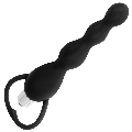 Plug Anal Ohmama Efeito Bolas Anais com Vibração Preto