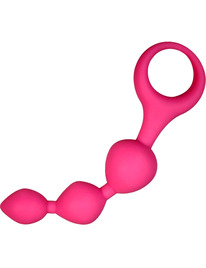 alive - triball pink silicone anal balls 15 cm