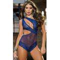 Body Asymmetrical with Lace Blue
