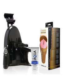 fleshlight - pink lady stamina training unit + universal launch + lubricante aqua quality 50 ml