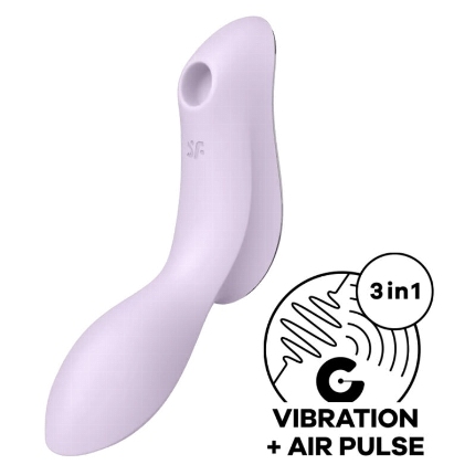 satisfyer curvy trinity 2 estimulador y vibrador - morado