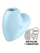 Satisfyer - cutie heart estimulador y vibrador azul