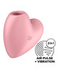 Satisfyer - cutie heart air pulse stimulator vibrator blue
