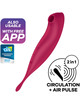 satisfyer - twirling pro+ air pulse stimulator vibrator app red