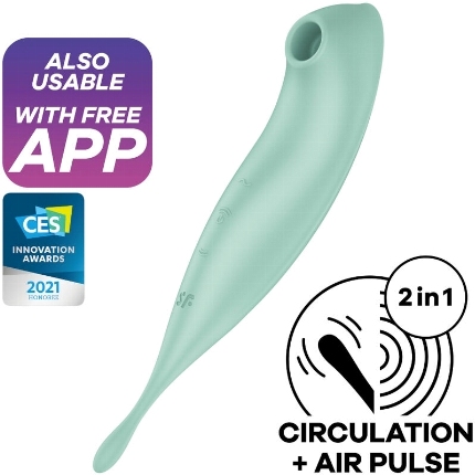 Sugador de Clitóris e Vibrador Satisfyer Twirling Pro com App 