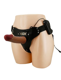 pretty love - harness briefs starks vibraciÓn multi-velocidad dildo 17,5 cm moreno