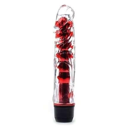 Vibrador Clássico Crystal Vermelho 17,5 cm,217016