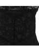 Subblime - babydoll con tirantes ajustables y estampado floral de encaje transparente negro s/m