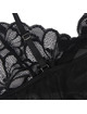 Subblime - babydoll with adjustable straps and transparent lace floral print black s/m