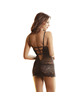 Subblime - babydoll con tirantes ajustables de encaje negro s/m