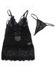 Subblime - babydoll with adjustable lace straps black s/m