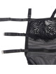 Subblime - babydoll con tirantes ajustables de encaje negro s/m