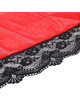 Subblime - transparent fabric robe with lace detail red s/m