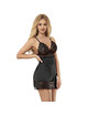 Subblime - babydoll with floral print chest black s/m