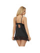 Subblime - babydoll con estampado floral pecho negro s/m