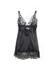 Subblime - babydoll with floral print chest black s/m