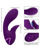 Vibrador Rabbit com Sugador de Clitóris California Exotics Huntington Beach Heartbreaker Roxo