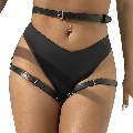 Cinta de Liga Subblime Couro Preto