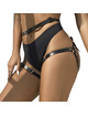 subblime - leather waist and leg harness black one size