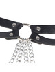 subblime - leather ring chainbelt black one size