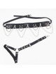 subblime - belt and garter harness with rings and chaindetail one size