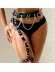 subblime - belt and garter harness with rings and chaindetail one size