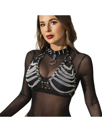 subblime - arnÉs sujetador y collar con cadenas talla Única