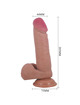 Pretty love - sliding skin series realistic dildo with sliding skin suction cup brown 20.5 cm