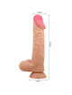 pretty love - sliding skin series realistic dildo with sliding skin suction cup flesh 24 cm