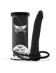 mythology - cobi onyx anal dildo with cock and testicle ring 13 silicone cm