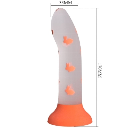 pretty love - magical nightfall dildo sin vibraciÓn luminoso naranja