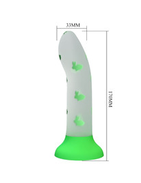 pretty love - magical nightfall dildo without vibration luminous green