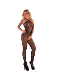 livco corsetti fashion - hacint lc 17342 bodystocking crotchless black one size