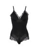 subblime - black floral lace detail teddy l/xl