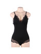 Subblime - black floral lace detail teddy s/m
