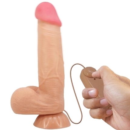 pretty love - sliding skin series realistic dildo with sliding skin suction cup flesh 21.8 cm
