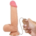 pretty love - sliding skin series realistic dildo with sliding skin suction cup flesh 21.8 cm