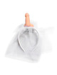 Diablo picante - white bridal veil with penis