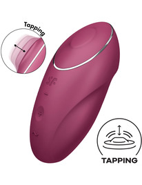 satisfyer - tap climax 1 lay-on vibrator red