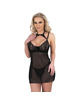livco corsetti fashion - binella set babydoll + tanga negro