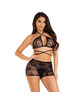 leg avenue - set sujetador pantalon negro