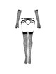 livco corsetti fashion - nemalia set garter + stockings + gloves black