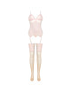 Livco corsetti fashion - persinne peach set corset + panty + stockings
