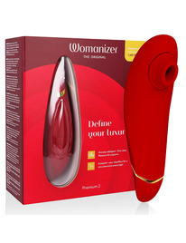 womanizer - premium 2 estimulador de clÍtoris burdeos