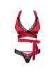obsessive - sensuelia set two pieces red l/xl