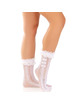 Leg avenue - medias tobilleras con volantes negro