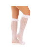 Leg avenue - medias hasta la rodilla con volantes negro