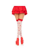 Leg avenue - calcetines altos champiÑones rojo/blanco