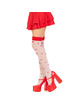 Leg avenue - calcetines altos champiÑones rojo/blanco