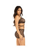 Leg avenue - mini dress with openings black one size
